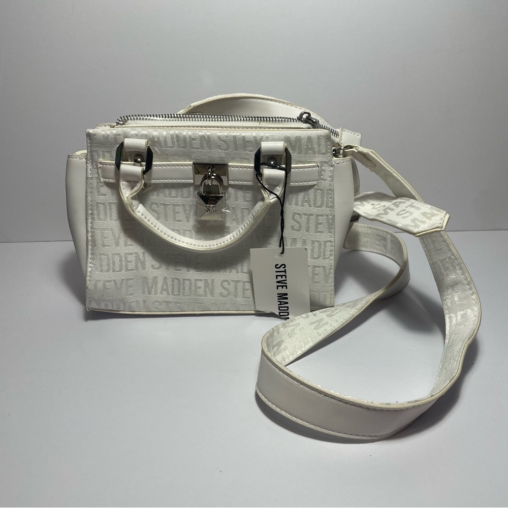 Steve Madden White Satchel Bag
